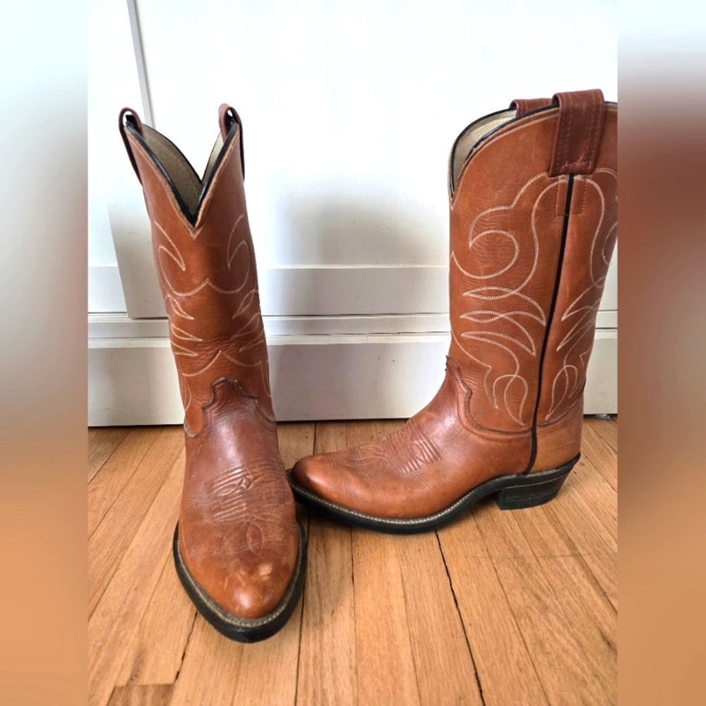 Olathe Boot Brown Leather Women's Cowboy Boots